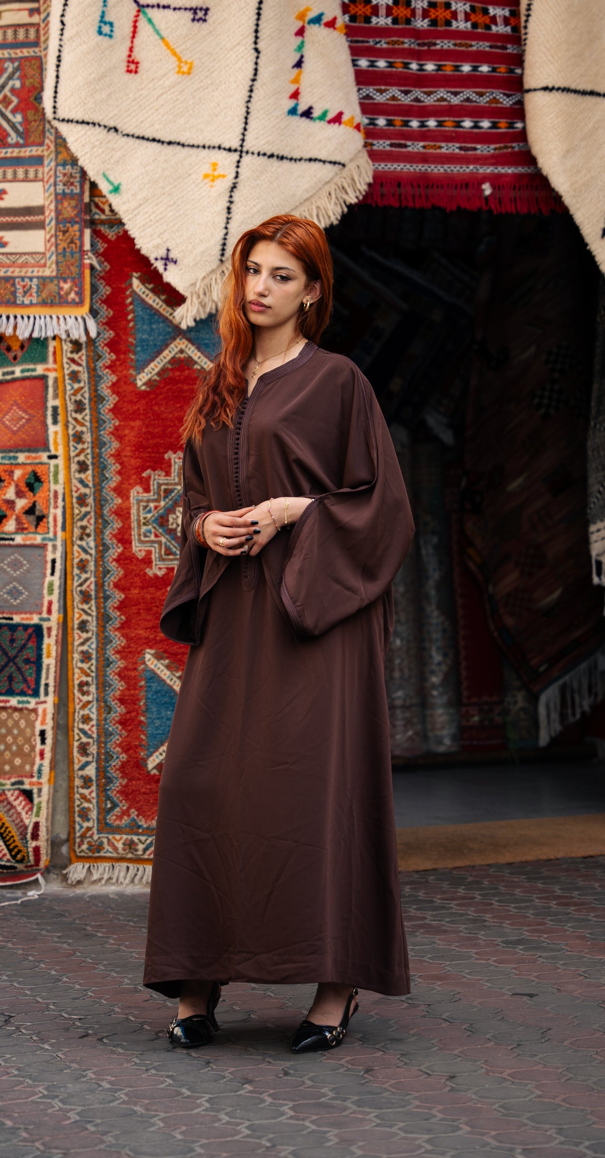 BELDI DRESS - CHESTNUT